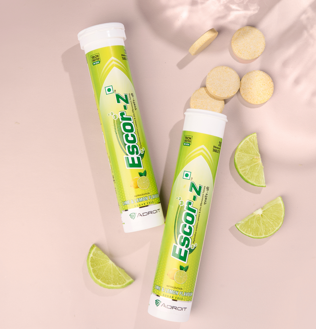 Escor-Z Lime Lemon tablets & pack