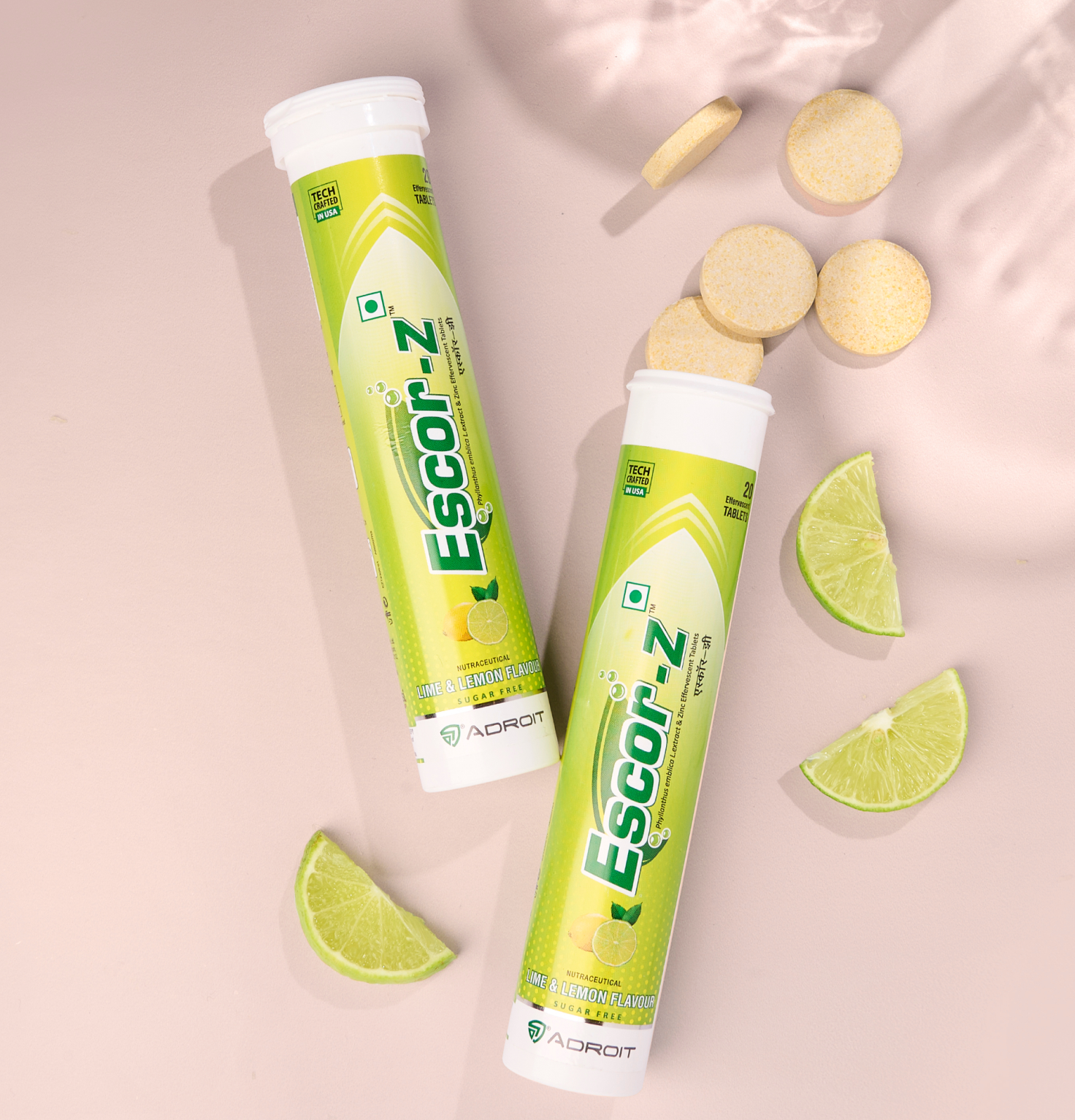 Escor-Z Lime Lemon tablets & pack