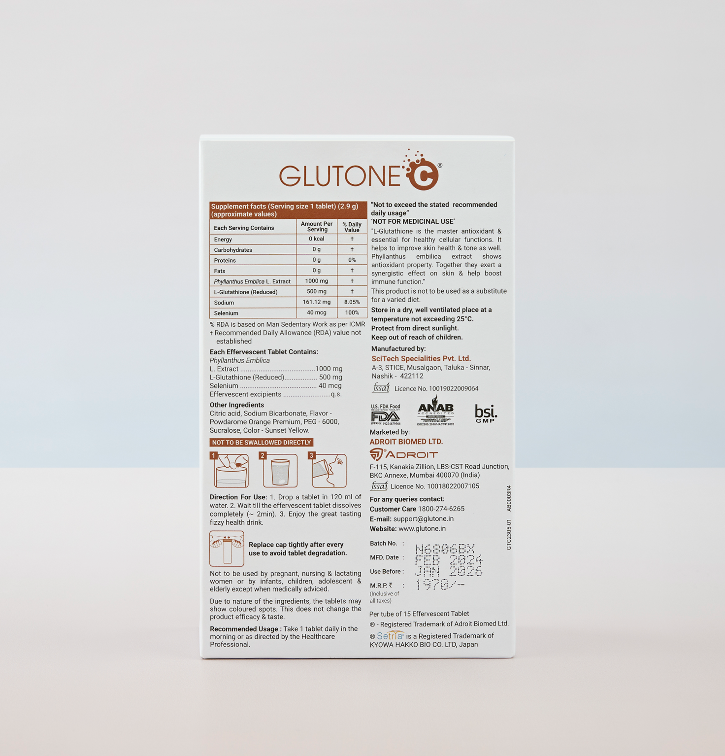 Glutone C product details