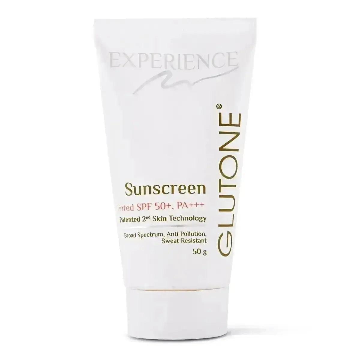Glutone SPF 50+ PA+++ Tinted Sunscreen I 50 g I Patented 2nd Skin Technology I Daily Wear | Tinted | Broad Spectrum | Sweat Resistant I UVA/ UVB Protection